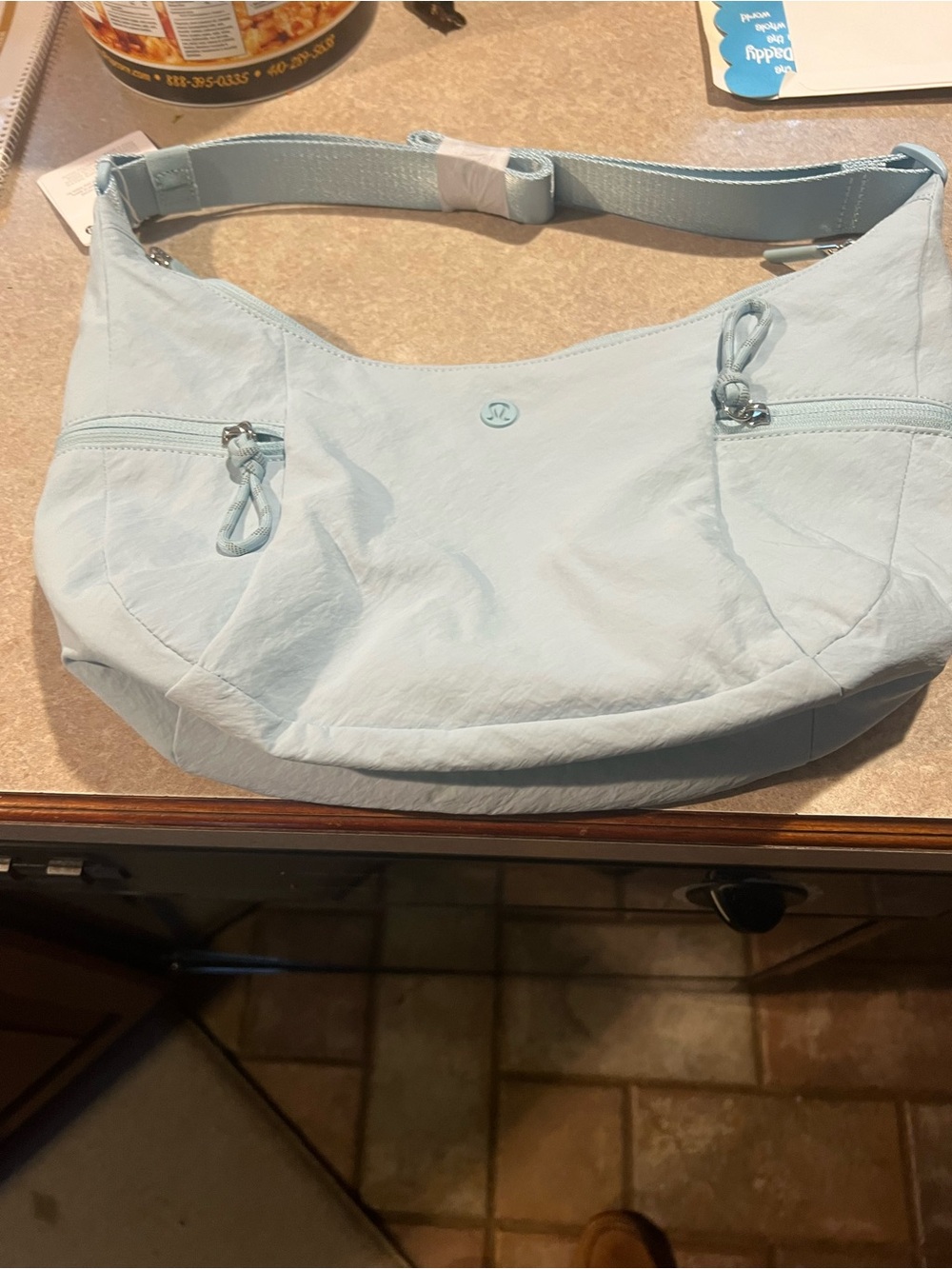 lululemon athletica Pale Blue Shoulder Hobo Bag